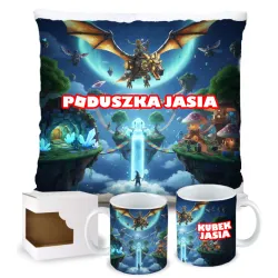 Zestaw prezentowy dla gracza BLOX Poduszka + Kubek z personalizacją