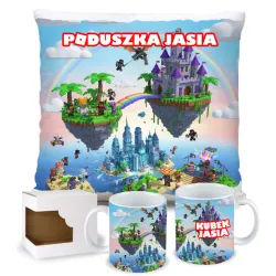 Zestaw prezentowy dla gracza BLOX Poduszka + Kubek z personalizacją