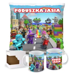 Zestaw prezentowy dla gracza BLOX Poduszka + Kubek z personalizacją