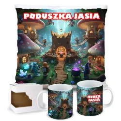Zestaw prezentowy dla gracza BLOX Poduszka + Kubek z personalizacją