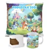 KUBEK + PODUSZKA zestaw z Bluvi i Rodzinką – Personalizowany Prezent Dla Dziecka