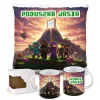 Craft kubek + poduszka Prezent dla Gracza Pixele Gamer + personalizacja