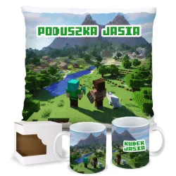 Craft kubek + poduszka Prezent dla Gracza Pixele Gamer + personalizacja
