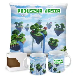 Craft kubek + poduszka Prezent dla Gracza Pixele Gamer + personalizacja