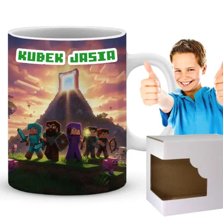 Craft kubek Prezent dla Gracza Pixele Gamer + personalizacja