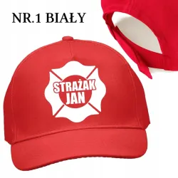 Czapka z daszkiem super Strażaka dla dziecka z imieniem Straż Pożarna