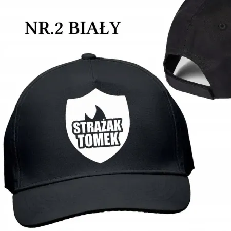 Czapka z daszkiem super Strażaka dla dziecka z imieniem Straż Pożarna