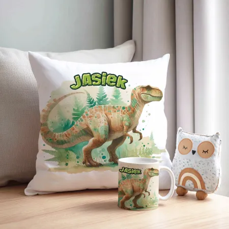 Kubek Poduszka Dinozaur Dinozaury T-rex Tyrannosaurus Triceratops