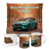 Zestaw Kubek Poduszka Prezent dla Fana Motoryzacji Bóg Mnie Wybrał BMW imię