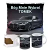 Zestaw Kubek Poduszka Prezent dla Fana Motoryzacji Bóg Mnie Wybrał BMW imię