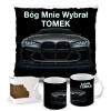 Zestaw Kubek Poduszka Prezent dla Fana Motoryzacji Bóg Mnie Wybrał BMW imię