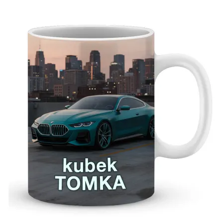 Zestaw Kubek Poduszka Prezent dla Fana Motoryzacji Bóg Mnie Wybrał BMW imię