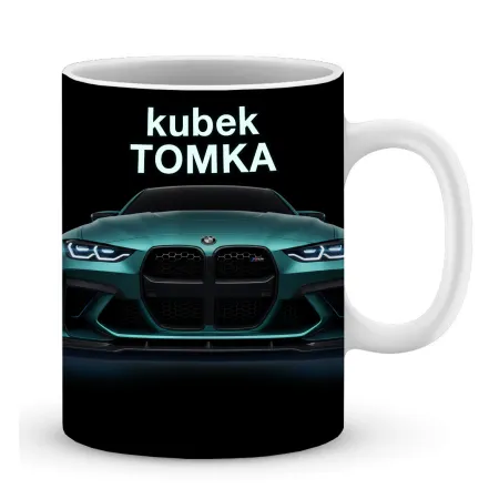 Zestaw Kubek Poduszka Prezent dla Fana Motoryzacji Bóg Mnie Wybrał BMW imię