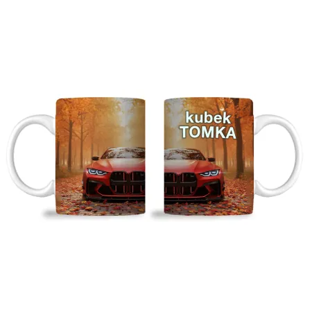 Zestaw Kubek Poduszka Prezent dla Fana Motoryzacji Bóg Mnie Wybrał BMW imię