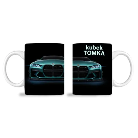 Zestaw Kubek Poduszka Prezent dla Fana Motoryzacji Bóg Mnie Wybrał BMW imię