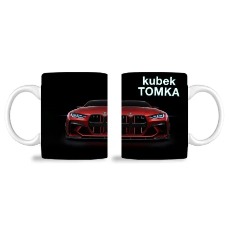 Zestaw Kubek Poduszka Prezent dla Fana Motoryzacji Bóg Mnie Wybrał BMW imię