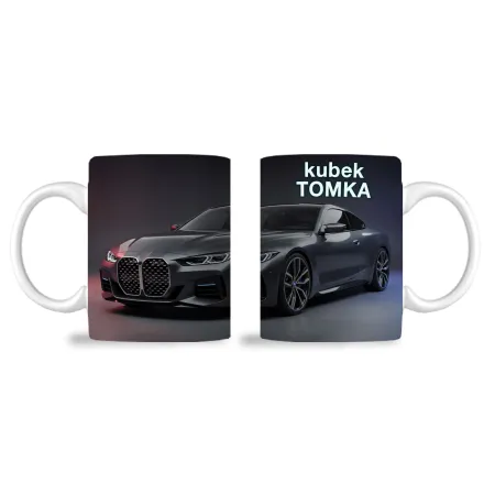 Zestaw Kubek Poduszka Prezent dla Fana Motoryzacji Bóg Mnie Wybrał BMW imię