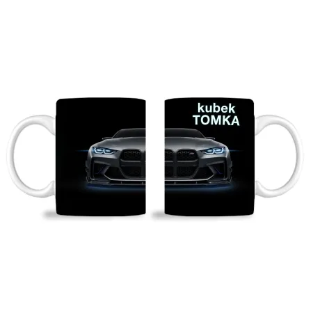Zestaw Kubek Poduszka Prezent dla Fana Motoryzacji Bóg Mnie Wybrał BMW imię