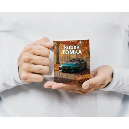 Zestaw Kubek Poduszka Prezent dla Fana Motoryzacji Bóg Mnie Wybrał BMW imię