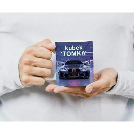 Zestaw Kubek Poduszka Prezent dla Fana Motoryzacji Bóg Mnie Wybrał BMW imię