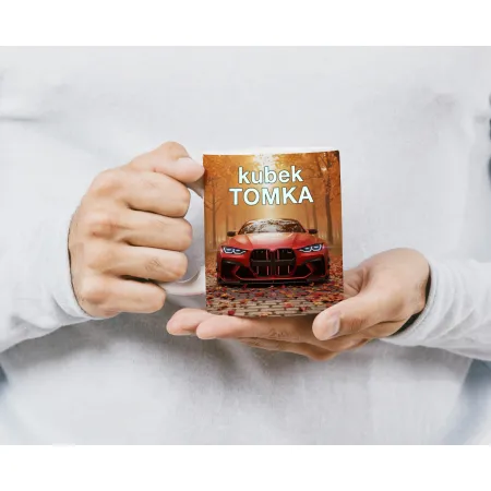 Zestaw Kubek Poduszka Prezent dla Fana Motoryzacji Bóg Mnie Wybrał BMW imię