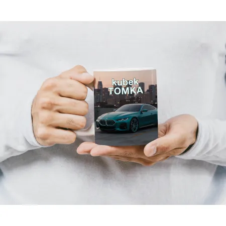 Zestaw Kubek Poduszka Prezent dla Fana Motoryzacji Bóg Mnie Wybrał BMW imię