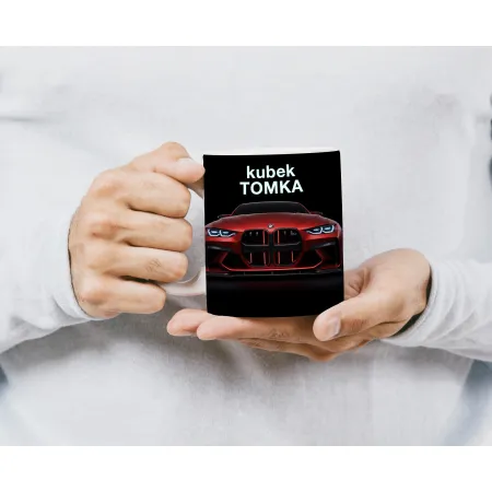 Zestaw Kubek Poduszka Prezent dla Fana Motoryzacji Bóg Mnie Wybrał BMW imię