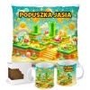 Zestaw kubek poduszka w stylu retro gry