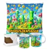 Zestaw kubek poduszka w stylu retro gry