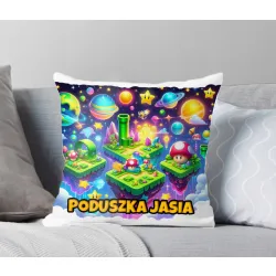 Poduszka – przygoda w świecie rur i grzybków, idealny prezent dla gracza