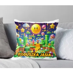 Poduszka – przygoda w świecie rur i grzybków, idealny prezent dla gracza