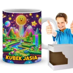 Kubek  – przygoda w świecie rur i grzybków, idealny prezent dla gracza