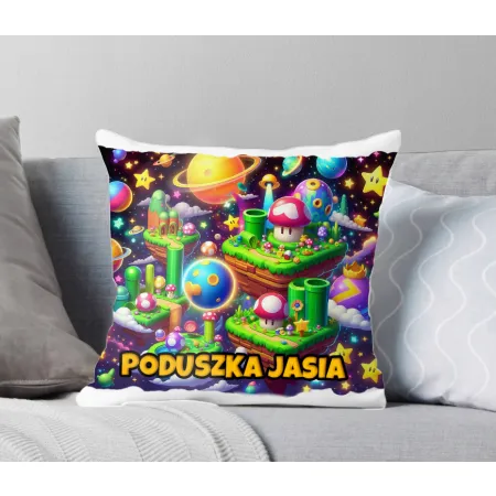 Zestaw kubek poduszka w stylu retro gry