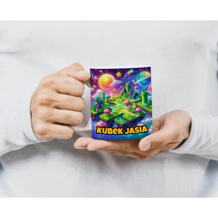 Kubek  – przygoda w świecie rur i grzybków, idealny prezent dla gracza