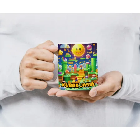 Kubek  – przygoda w świecie rur i grzybków, idealny prezent dla gracza