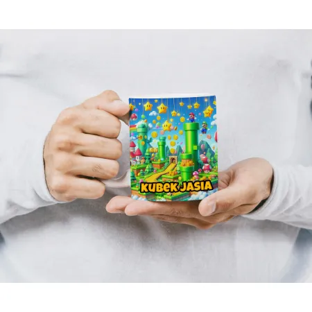 Zestaw kubek poduszka w stylu retro gry