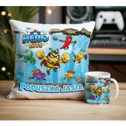 Zestaw Prezentowy z personalizacją Kubek + Poduszka Hero Bits Universe