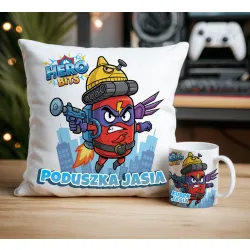 Zestaw Prezentowy z personalizacją Kubek + Poduszka Hero Bits Universe