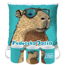 Kubek Poduszka Kapibara Capybara dla dziecka na Urodziny z personalizacją