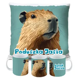 Kubek Poduszka Kapibara Capybara dla dziecka na Urodziny z personalizacją
