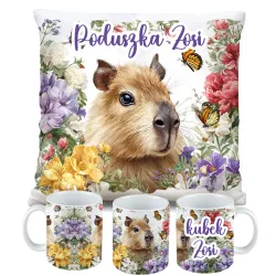 Kubek Poduszka Kapibara Capybara dla dziecka na Urodziny z personalizacją