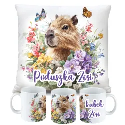 Kubek Poduszka Kapibara Capybara dla dziecka na Urodziny z personalizacją