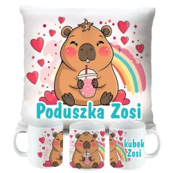 Kubek Poduszka Kapibara Capybara dla dziecka na Urodziny z personalizacją
