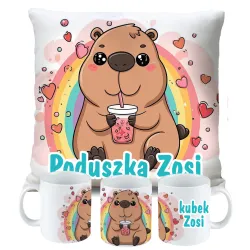 Kubek Poduszka Kapibara Capybara dla dziecka na Urodziny z personalizacją