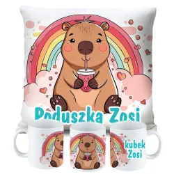 Kubek Poduszka Kapibara Capybara dla dziecka na Urodziny z personalizacją