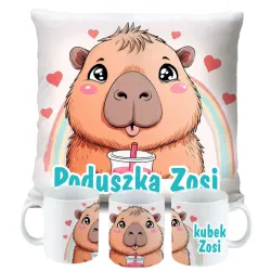 Kubek Poduszka Kapibara Capybara dla dziecka na Urodziny z personalizacją