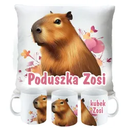 Kubek Poduszka Kapibara Capybara dla dziecka na Urodziny z personalizacją