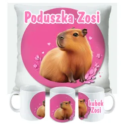 Kubek Poduszka Kapibara Capybara dla dziecka na Urodziny z personalizacją