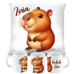 Kubek Poduszka Kapibara Capybara dla dziecka na Urodziny z personalizacją