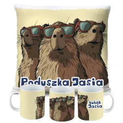Kubek Poduszka Kapibara Capybara dla dziecka na Urodziny z personalizacją